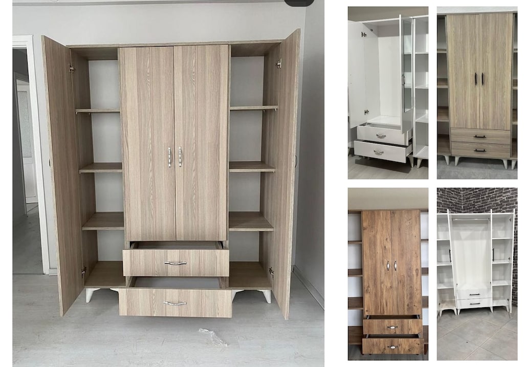4 kapaklı elbise dolabı qccpfhnpzw - 5