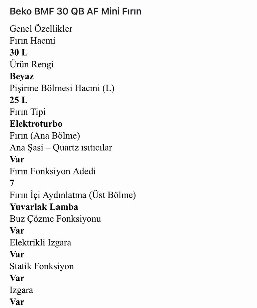 BEKO TERTEMİZ FIRIN BMF 30 Q B MODELİ - 4