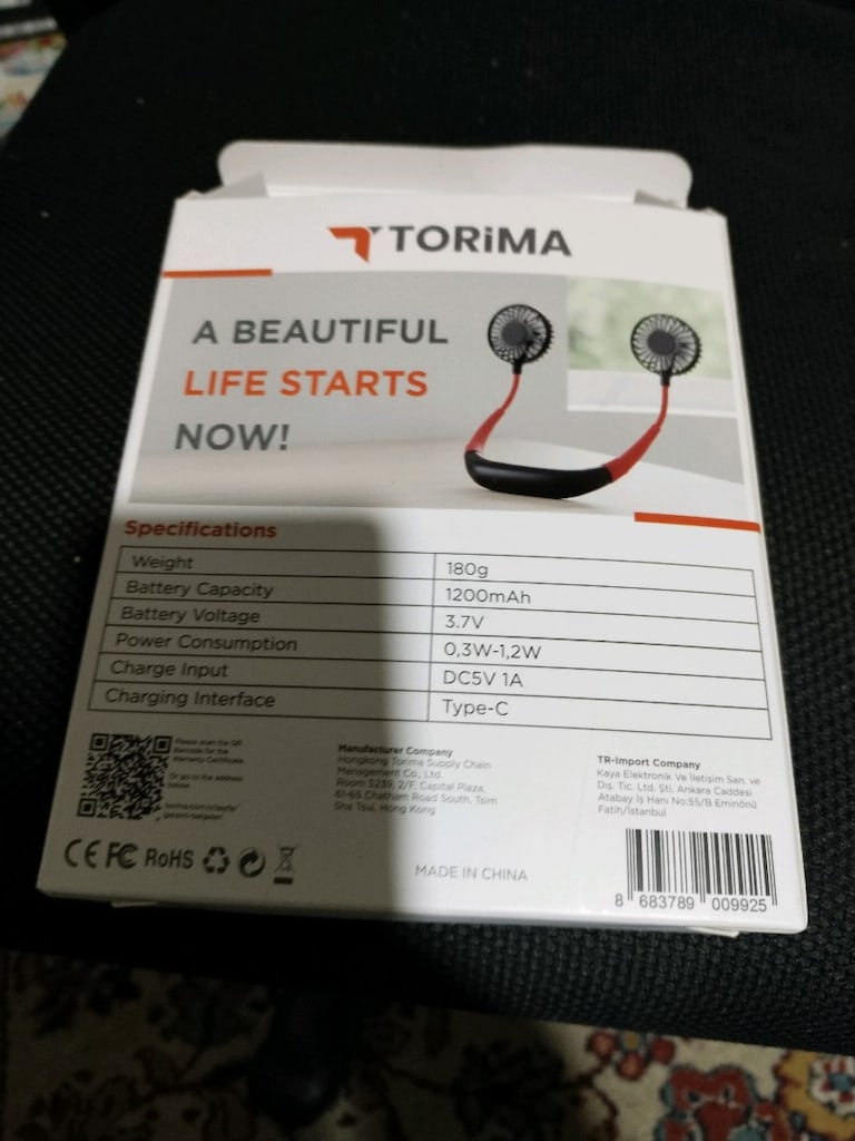 YENİ KUTUSUNDA TORİMA MİNİ NECK FAN ARABA MOTOR GİBİ ARAÇLARDA - 2