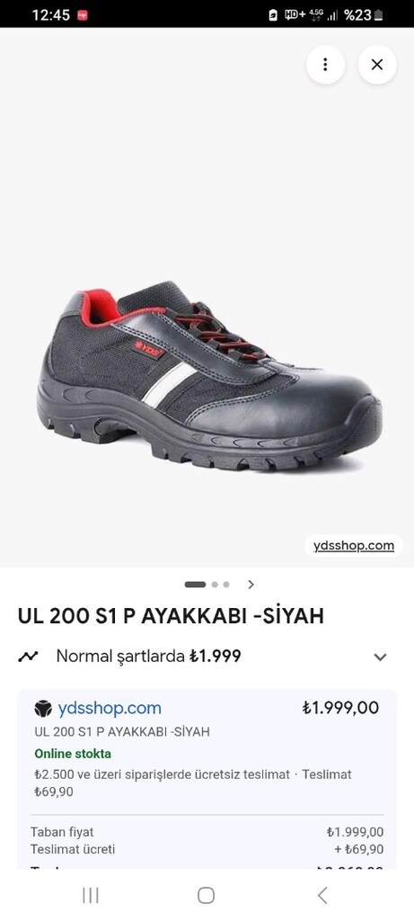 Elektrikçi iş ayakkabısı Yds2 adet vsr - 11
