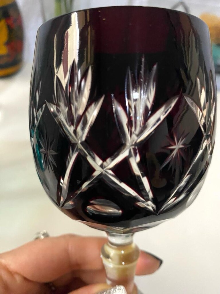 Antika Çekoslovak Bohem Kristal Kadeh - 23