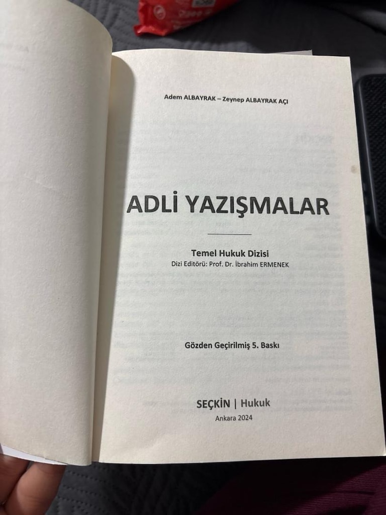 Temel hukuk dizisi adli yazışmalar 5. baskı - 2