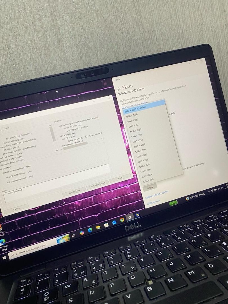DELL-i5 8.NESİL vPRO-8GB DDR4-256GB m2 nVME SSD-BATARYALI-LAPTOP - 6