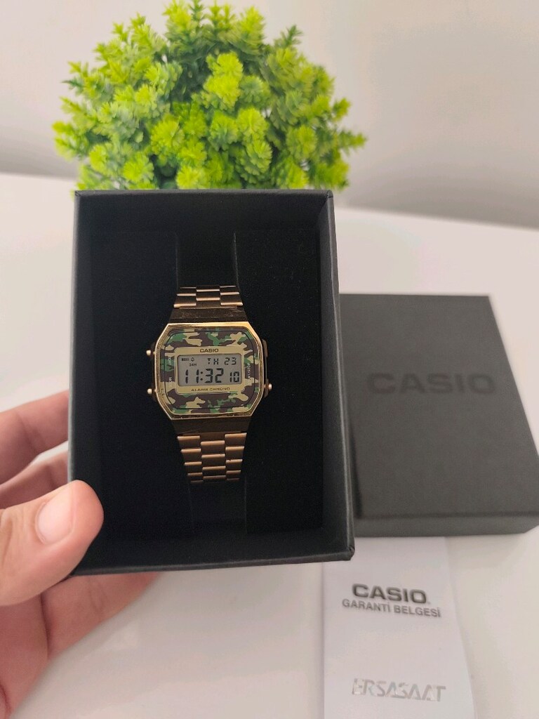 Orjinal CASIO A168WEGC Electroluminescence Saat - 16