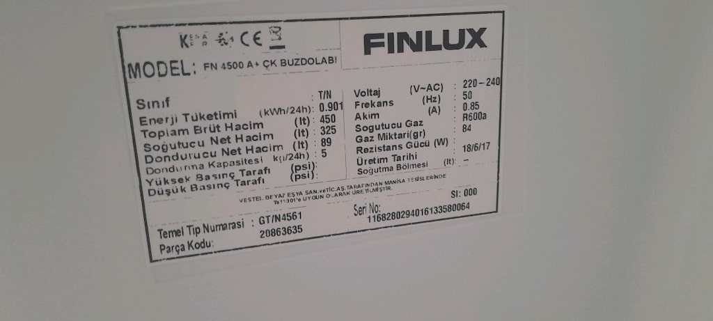 FINLUX 450 LİTRELİK BUZDOLABI - 5