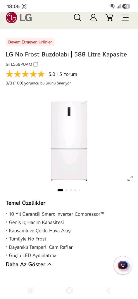 LG No Frost Buzdolabı 588 Litre Kapasite - 6