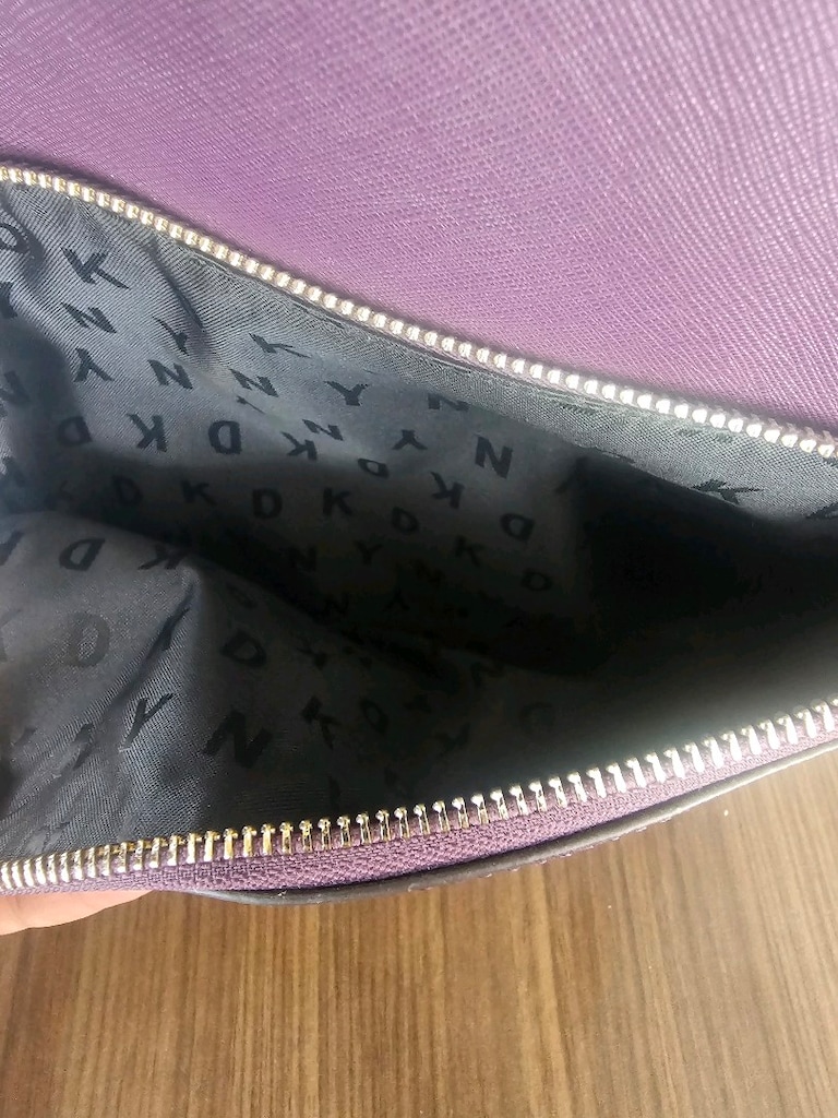 DKNY Mor Hakiki Deri Tote Çanta - 5