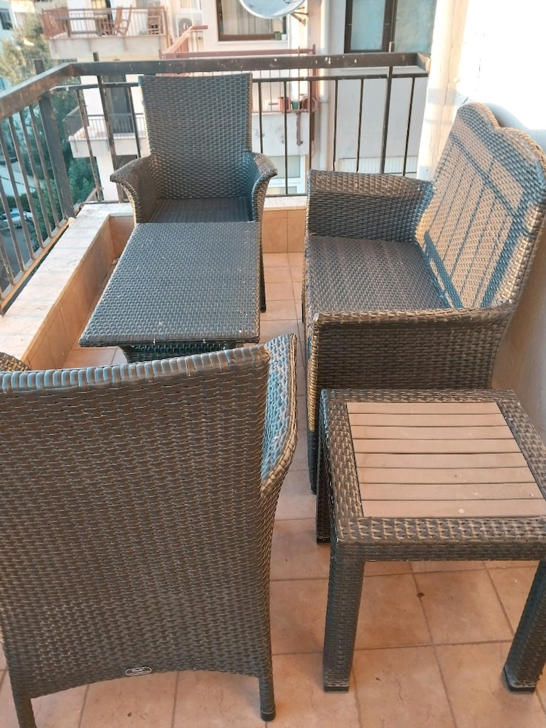 balkon ve bahce koltuk takımı hasır plastik - 8