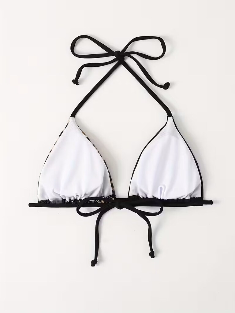 B180 Popüler Leopar Desenli Bikini Üstü Push-Up Mayo Tekli Paket - 4
