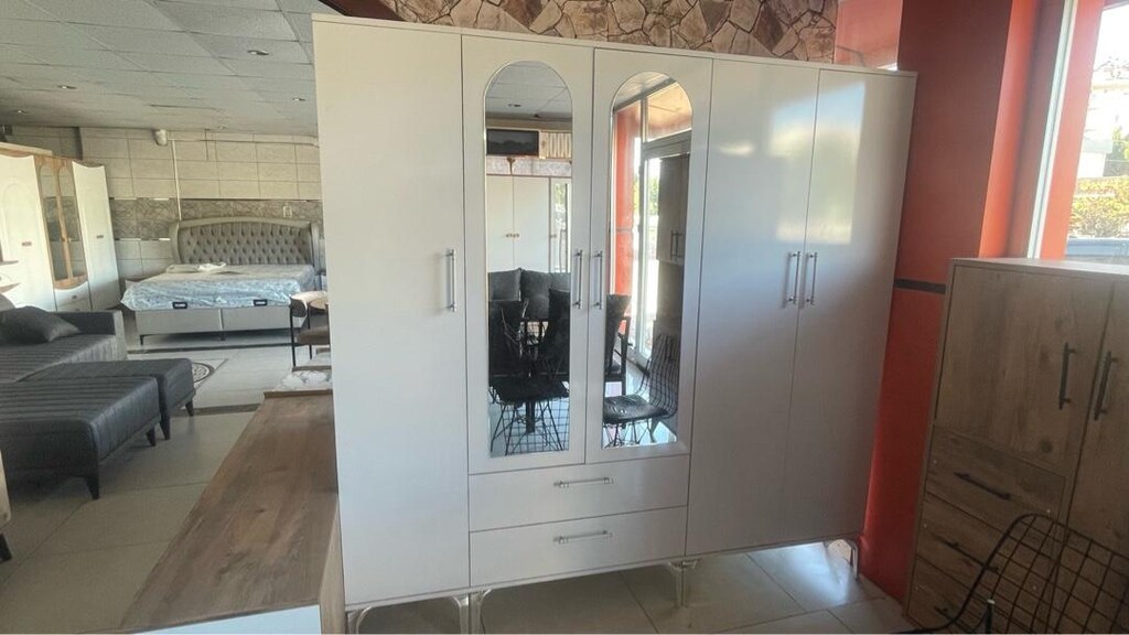 5 Kapaklı elbise dolabı mdf - 6