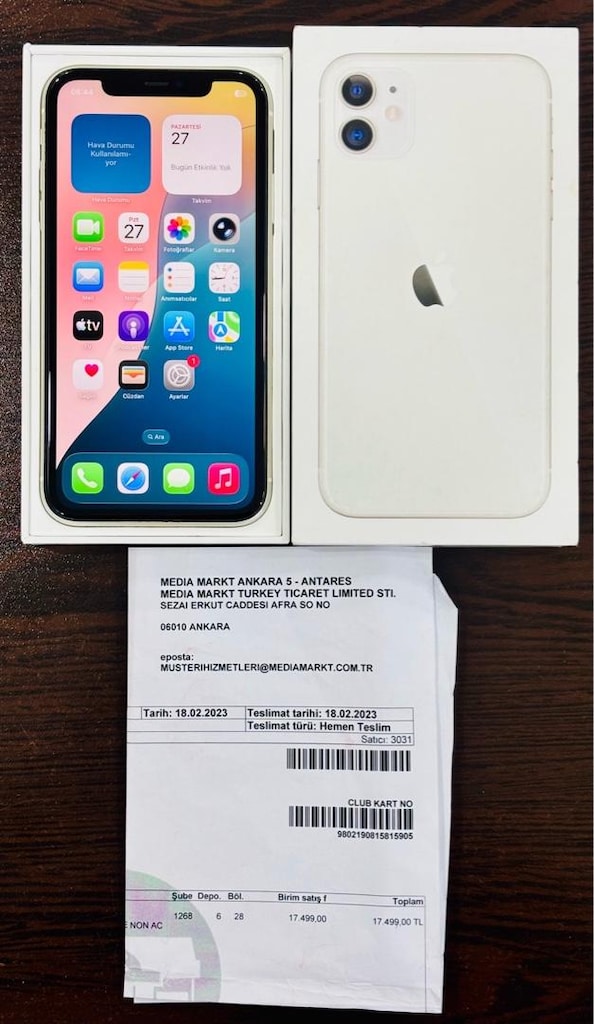 128 GB İPHONE 11 FUUL ORJİNAL 128 GB PİL/100 - 2