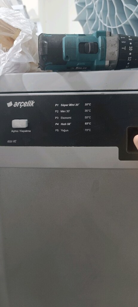gri renk Arçelik 5 programı li bulaşık makinesi - 3