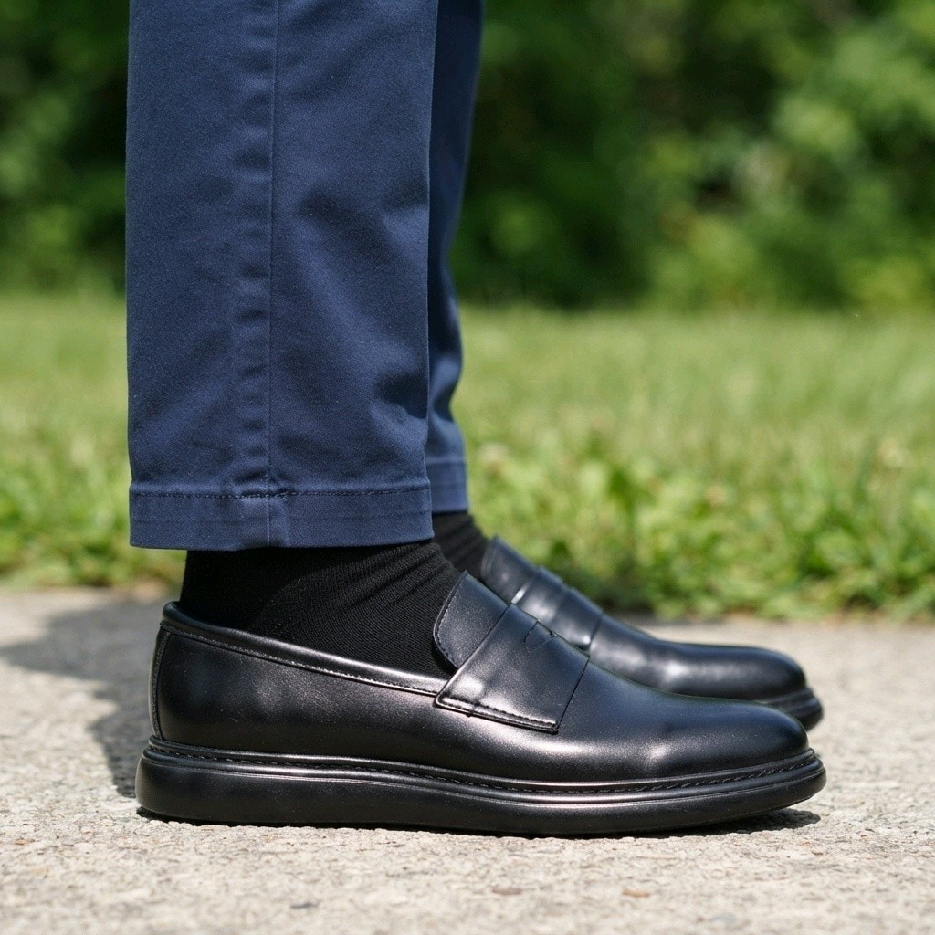 HAKİKİ DERİ GÜNLÜK LOAFER SİYAH (40-44) ERKEK AYAKKABI YENİ - 12