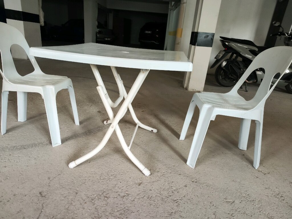 plastik sandalye ve katlanır masa - 6