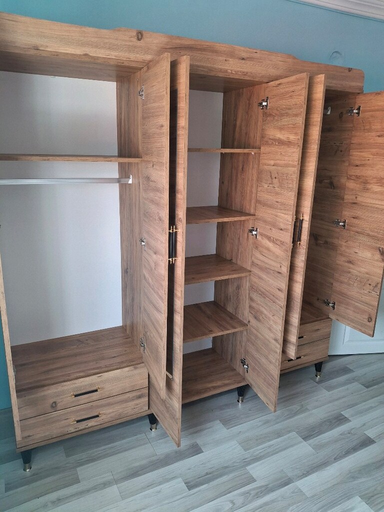 sıfır 6 kapaklı dolap 210×210 ölçülerinde suntalam dır renkler var - 2
