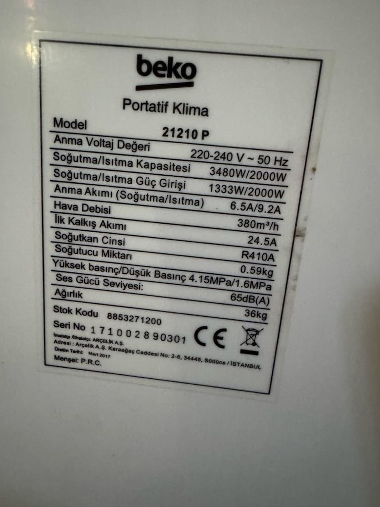 Beko mobil klima - 3