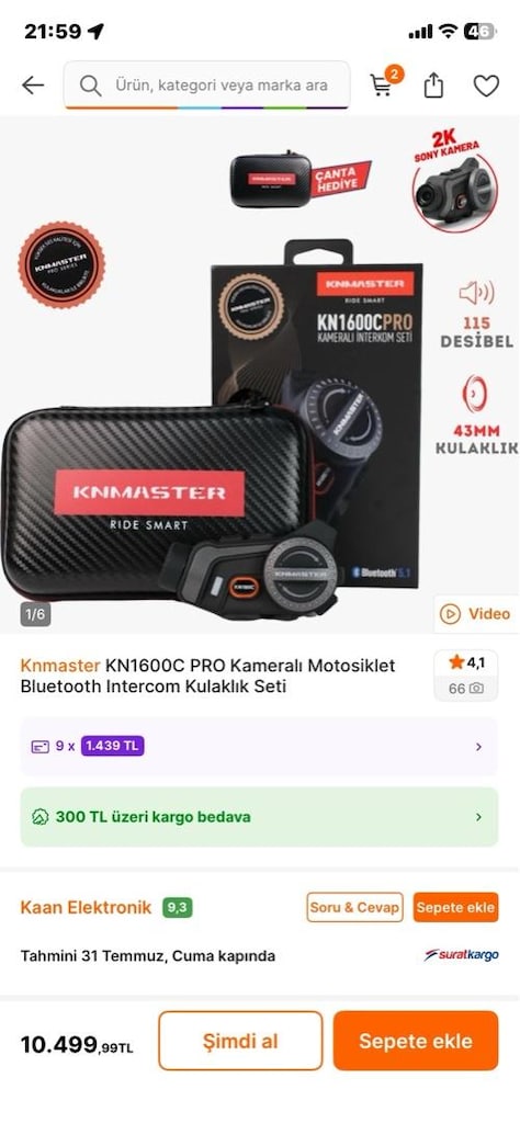 KUTUSU AÇILMAMIŞ KNMASTER 1600C-PRO KAMERALI İNTERKOM SETİ - 10