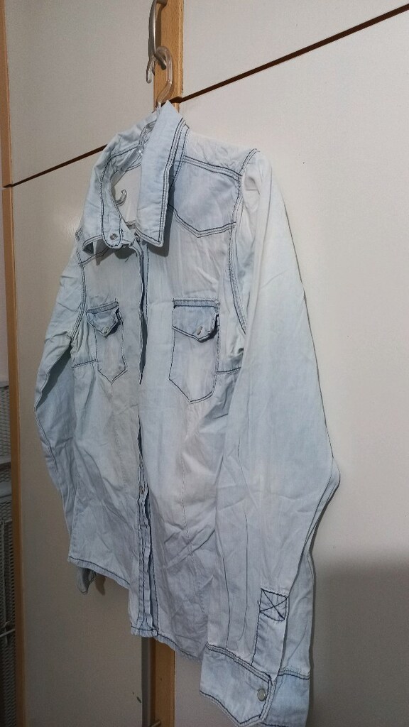 Açık Mavi Denim Gömlek - 5