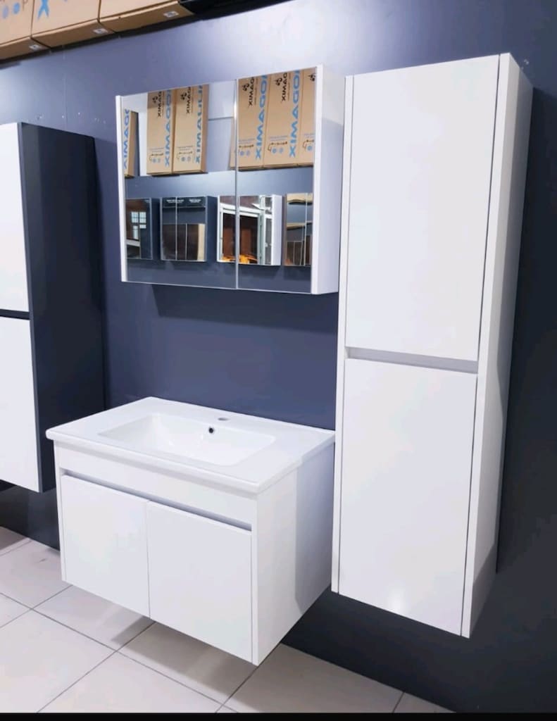 80 cm MDF kapaklı banyo dolabı takımı - 5