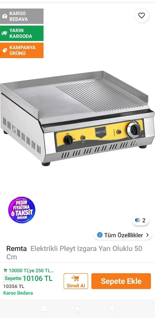 remta elektrik li yarı oluklu ızgara