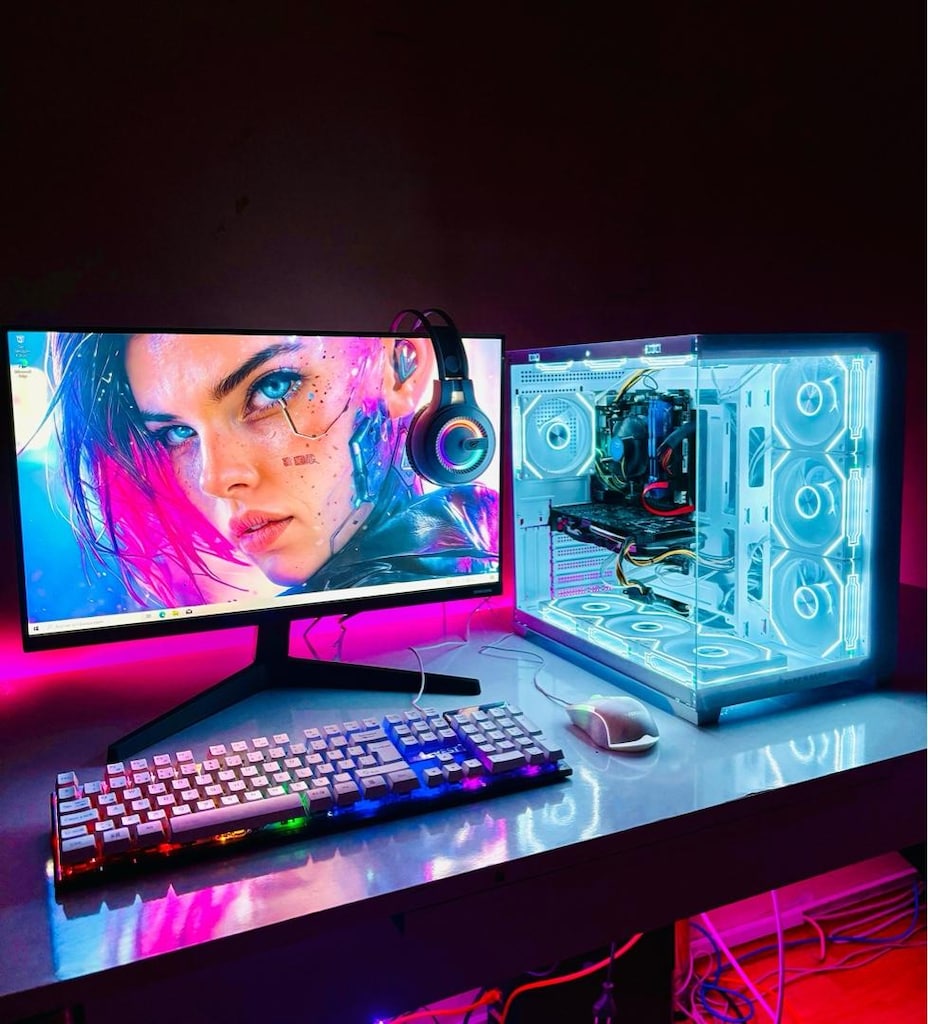 UCUZ OYUN BİLGİSAYARI FULL SET BEYAZ