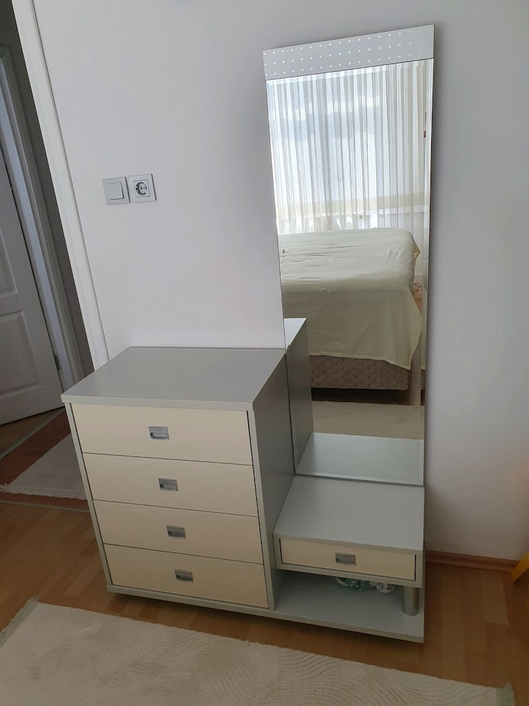 WELTEW MOBİLYA AYNALI ŞİFONYER VE 2 KOMİDİN HEPSİ TEK FİYAT - 5