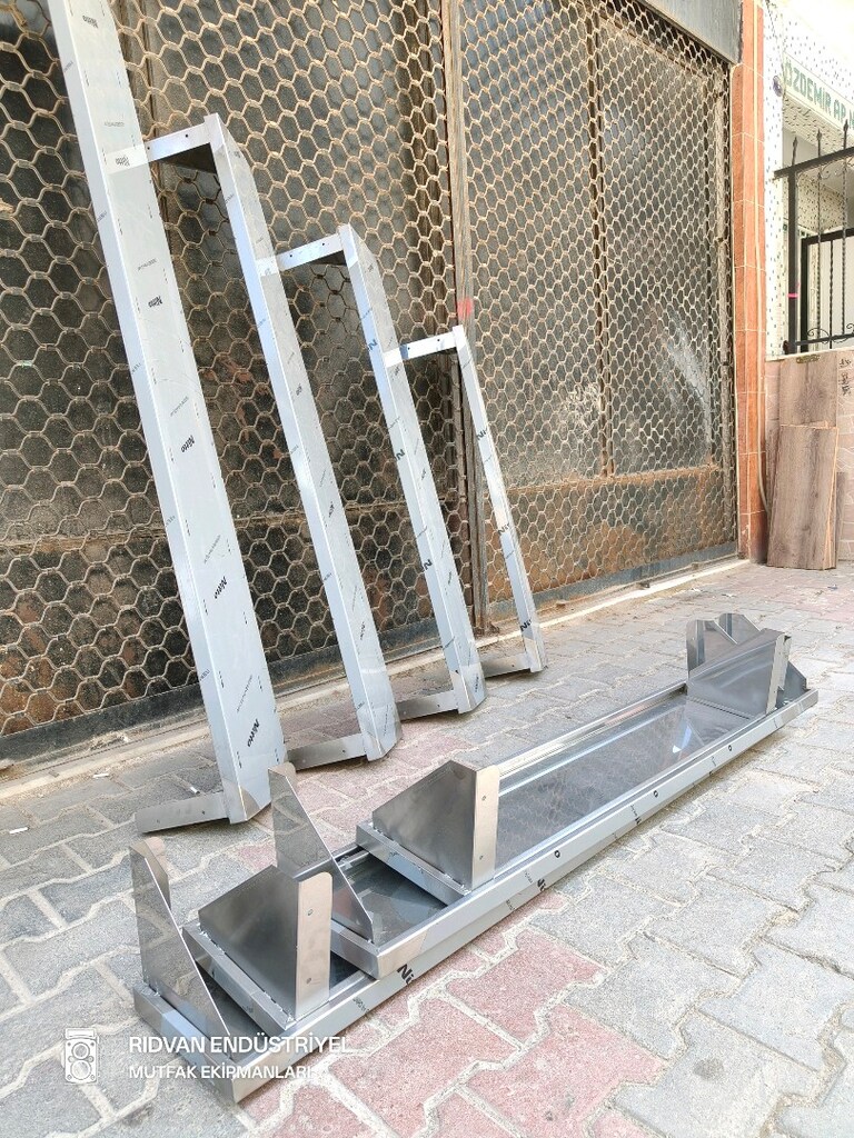 tek katlı duvar rafı krom duvar raf endüstriyel hazır mutfak duvar raf - 10