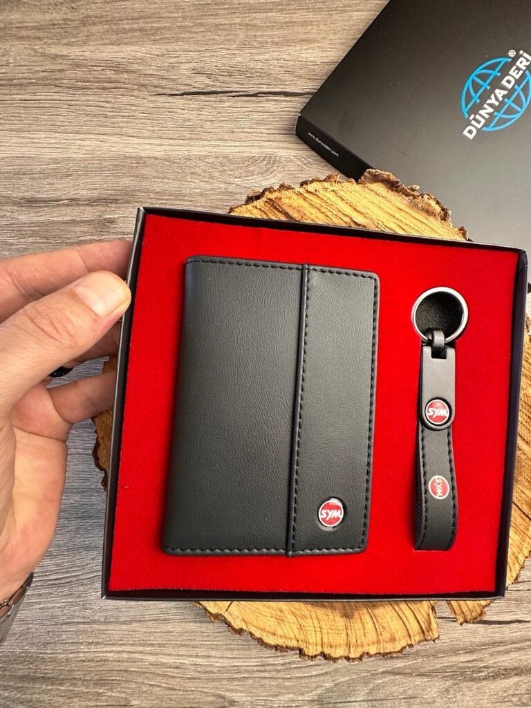 Sym Motor Ruhsat Kabı Cüzdanı ve Anahtarlık - 2