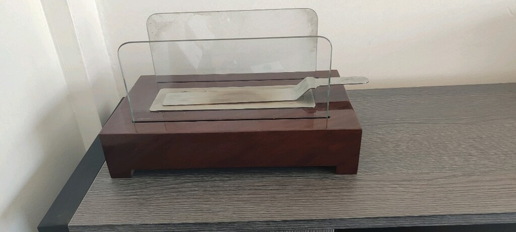Doğal Ahşap Masa Tipi Şömine - 2