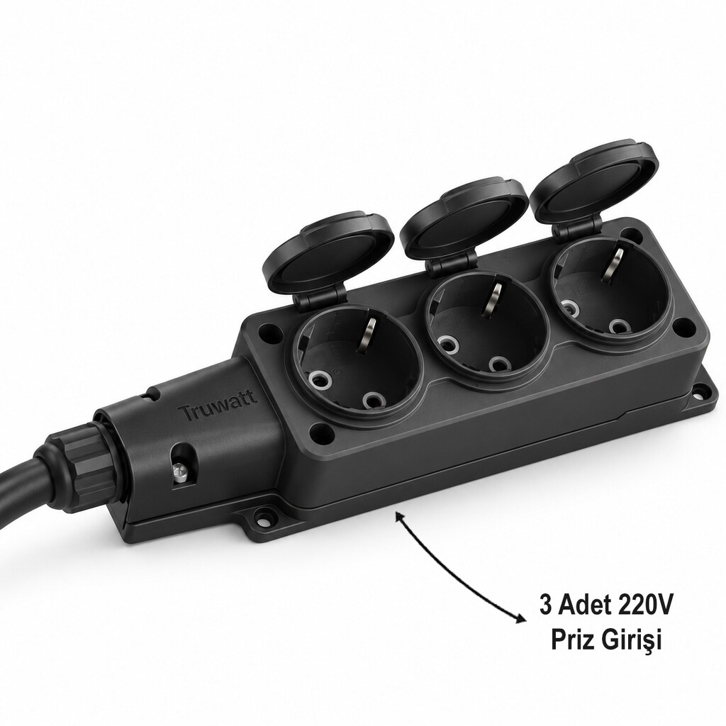 Truwatt V2L Togg T10F Uyumlu 3 Çıkışlı Elektrikli Araç Adaptörü - 7 M - 2