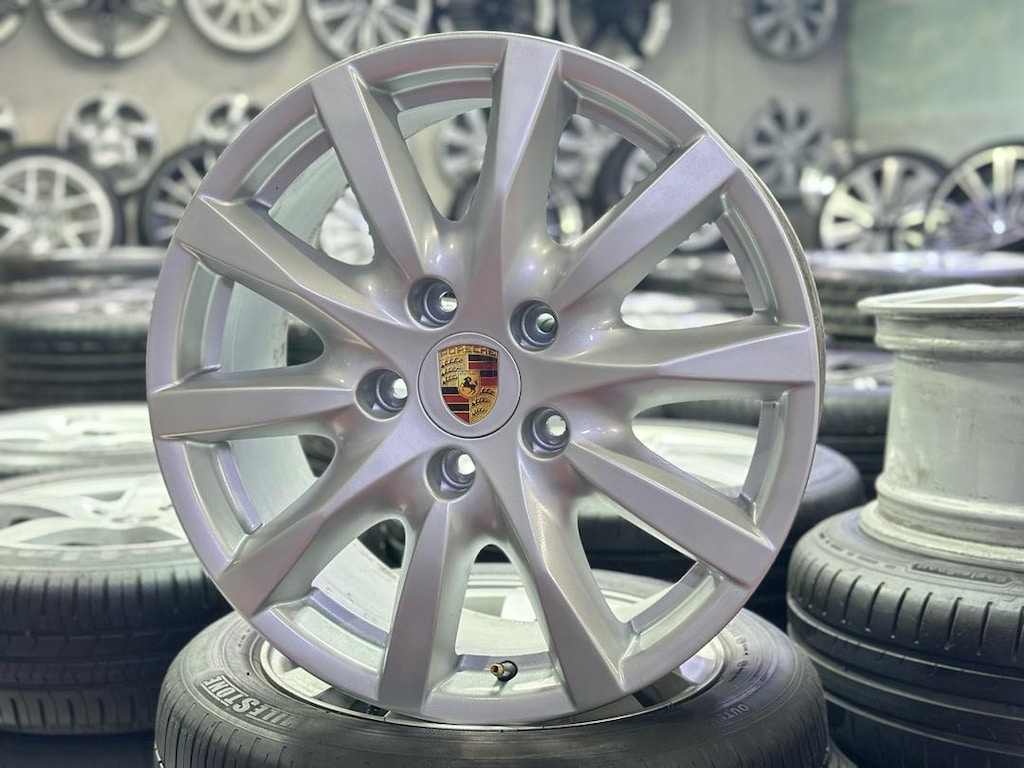 18 İNÇ ORJİNAL PORSCHE 5x130 JANT TAKIMI İŞLEMSİZ SIFIR AYARINDA - 2