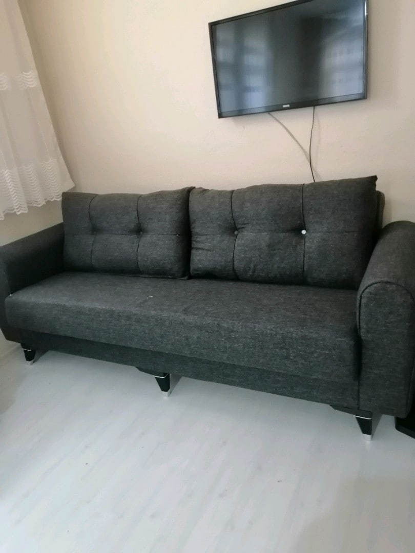 gri renk 2 adet üçlü 2 adet berjerli koltuk takımı - 7