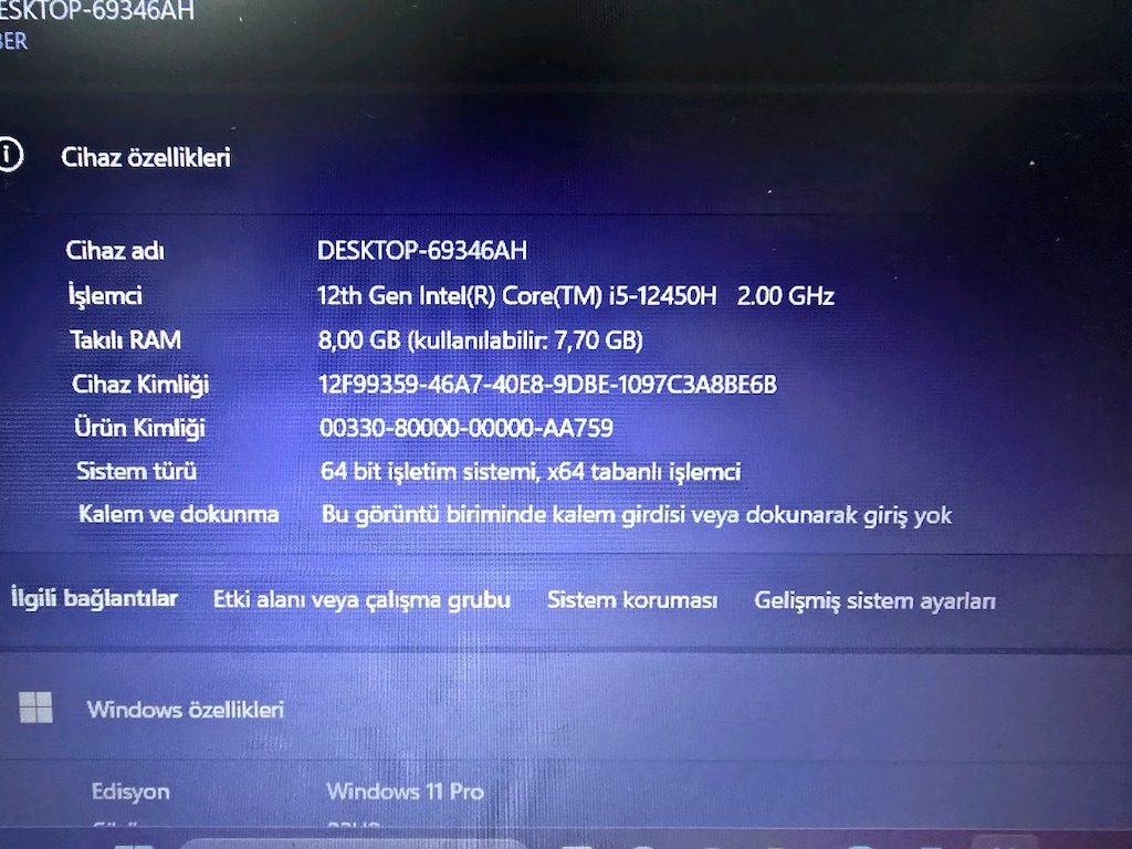 LENOVO I5 12.NESIL 2 GÜN KULLANILMIŞ DİZÜSTÜ BİLGİSAYAR LAPTOP - 5