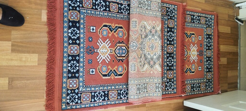 iki aynı boyda antika niteligi taşıyan vintage HALI - 2