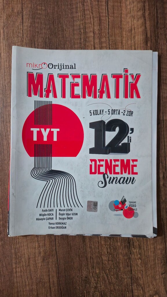 Mikro Yayınları 12'li TYT Matematik Denemeleri