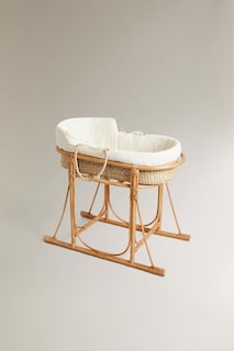 Zara Home Bambu Rattan Beşik Sepet - 5