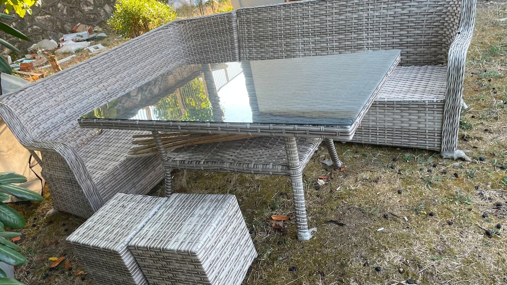 AZ KULLANILMIŞ RATTAN KÖŞE BAHÇE MOBİLYASI - 2