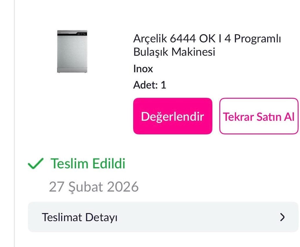 Arçelik Bulaşık Makinesi 6444 OK 4 Programlı - 5