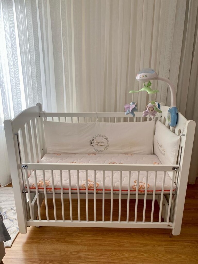MeltemKids Mia Anne Yanı Ahşap Sallanır Beşik - 2