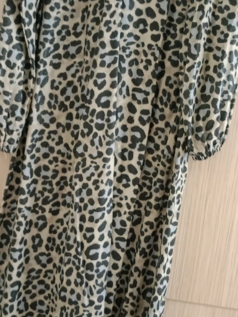 leopar desenli elbise - 6