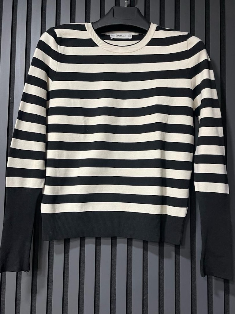 ZARA KNIT ÇİZGİLİ BAHARLIK TRİKO