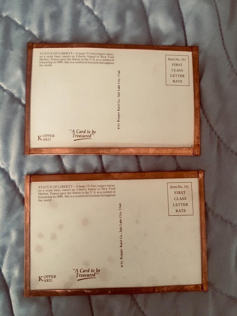 Koleksiyonluk Bakır kabartma Kartpostal - 8