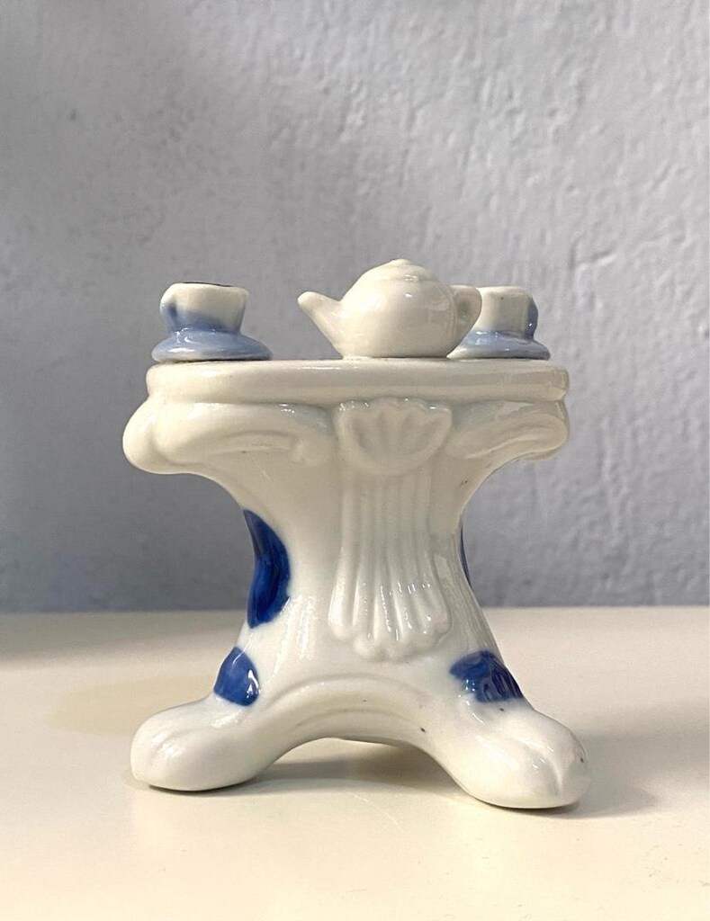 Vintage Kahvaltı Masası Formlu Porselen Biblo - 16