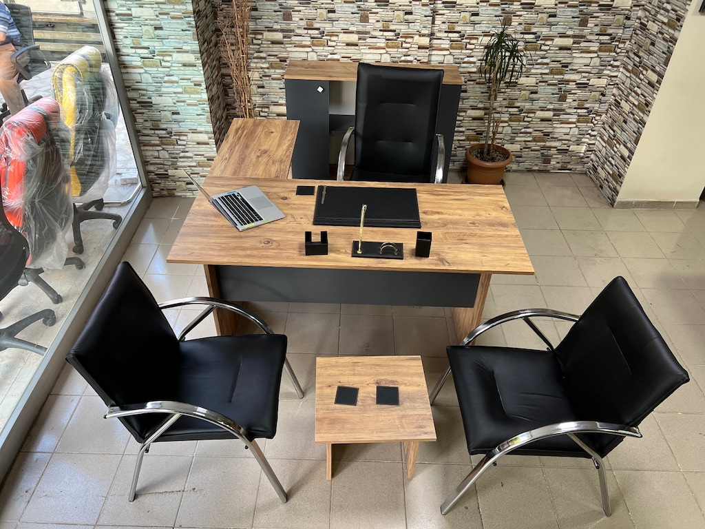 FABRİKADAN HALKA -150cm 150cm OFİS MOBİLYASI BÜRO MASA TAKIMI ! - 11