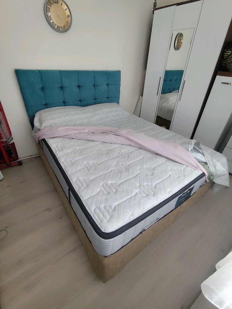 190x150 ikili baza yatak ve yatak başı.