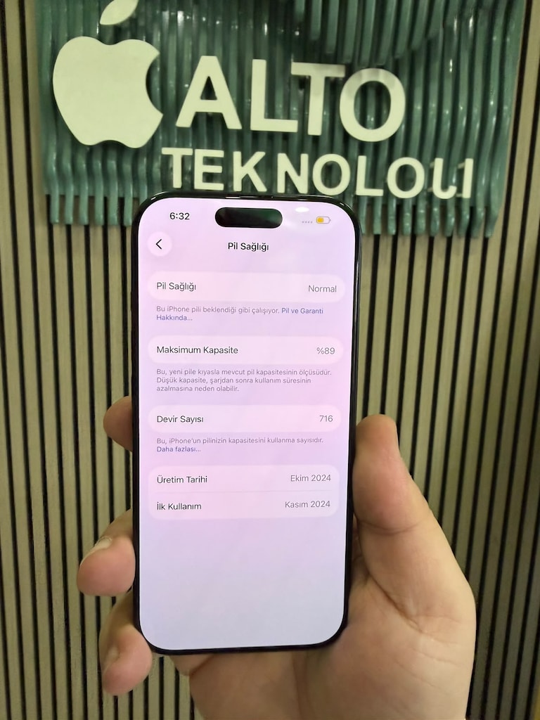 16 PRO 128 GB SİYAH AVRUPA 12 AY AÇIK ! - 7