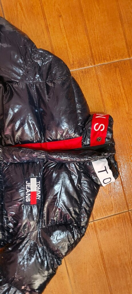 Tommy Jeans parlak koyu lacivert şişme mont. - 4