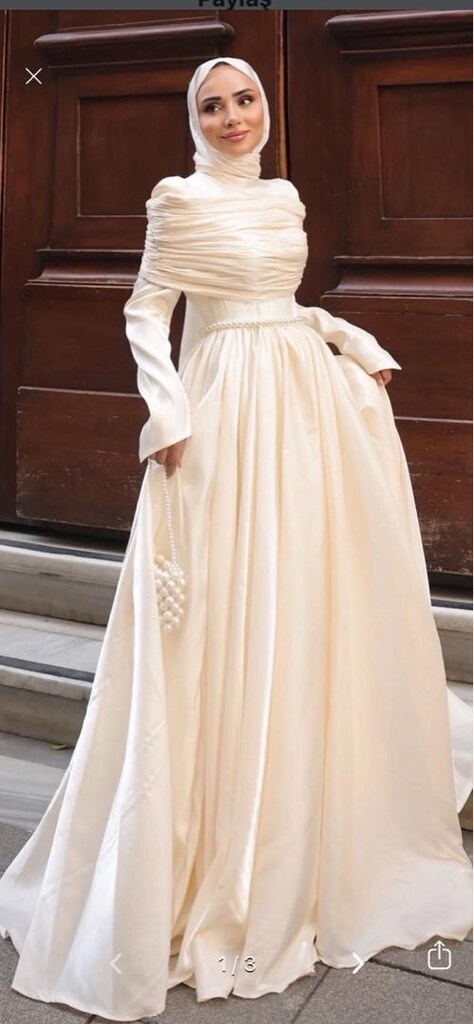 Nikah Söz Nişan Tesettür Elbise - 3