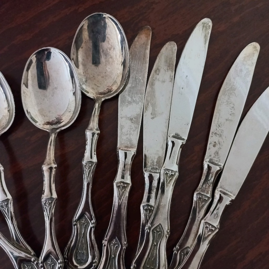 Vintage İtalyan gümüş kaplama servisler - 6