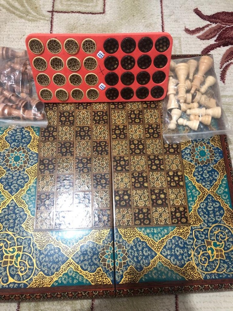 iran sanat eseri tavla satranç bir arada - 2